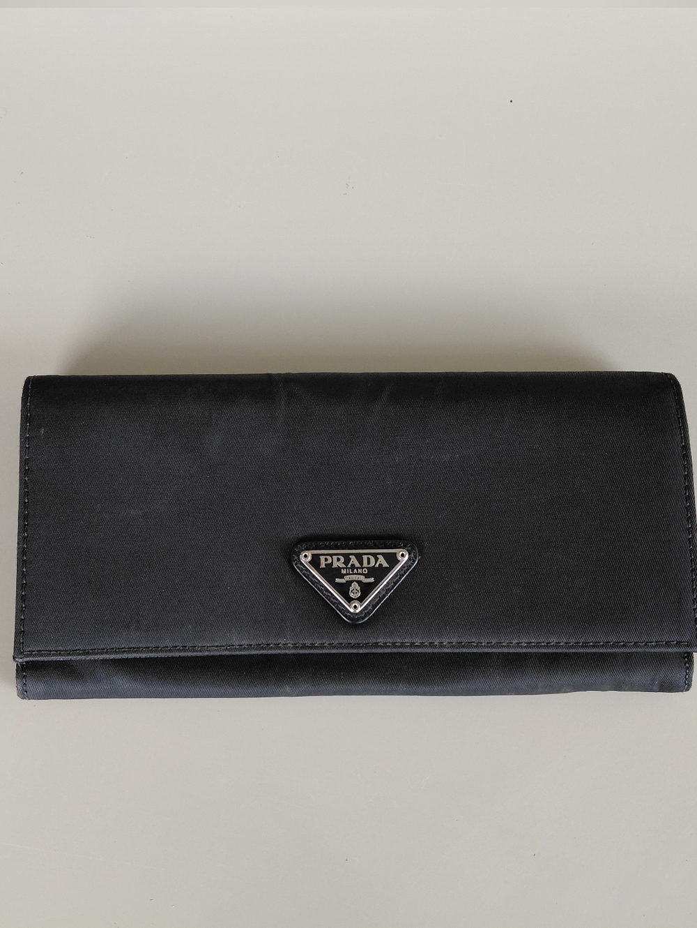 Prada Bi-fold Black Nylon Wallet